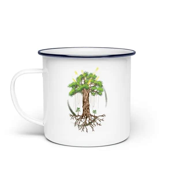 Big tree shining - Emaille Tasse