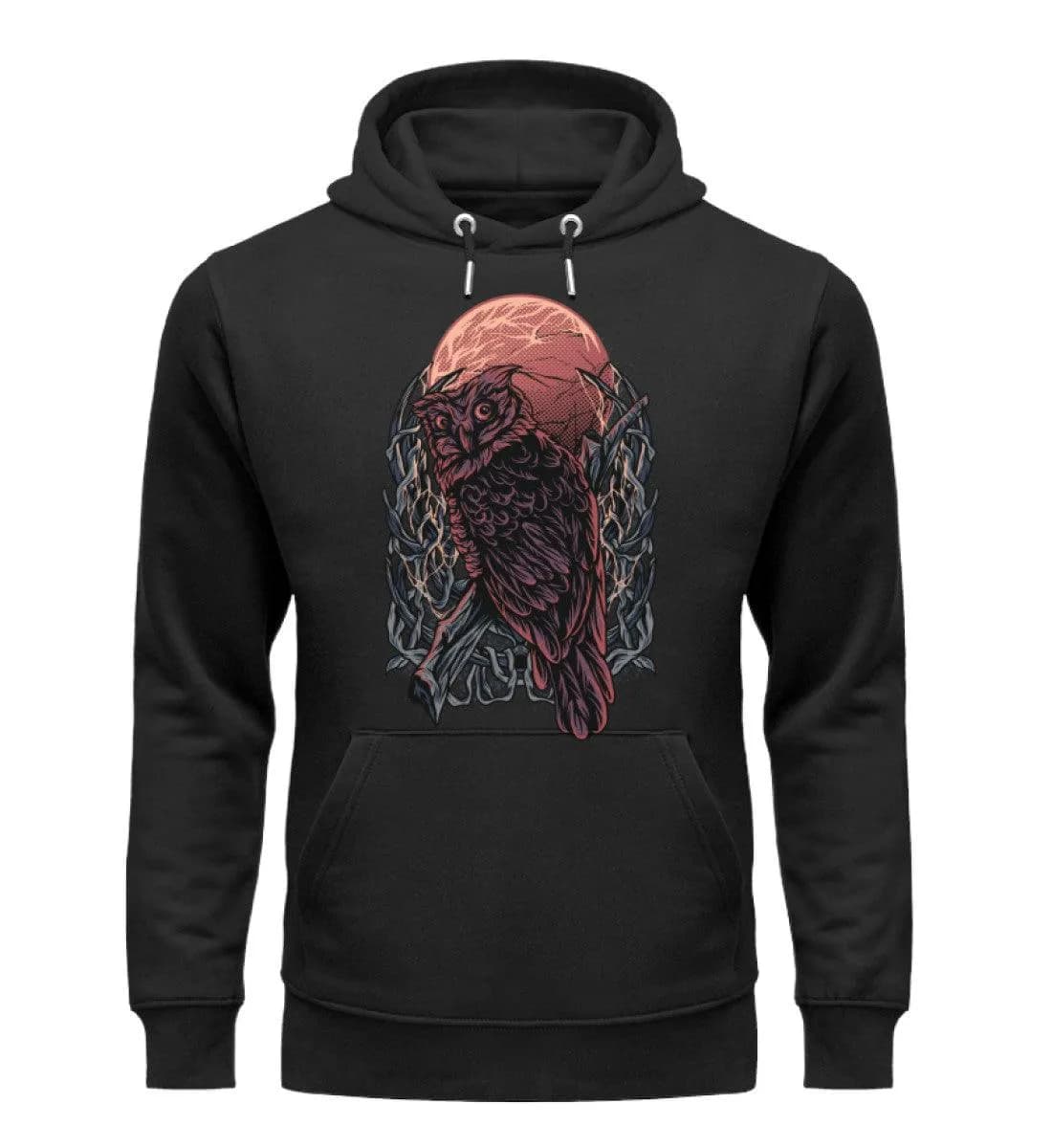 Eule Blutmond - Unisex Premium Bio Hoodie