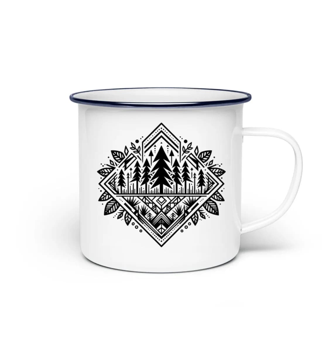 Pine trees - Emaille Tasse