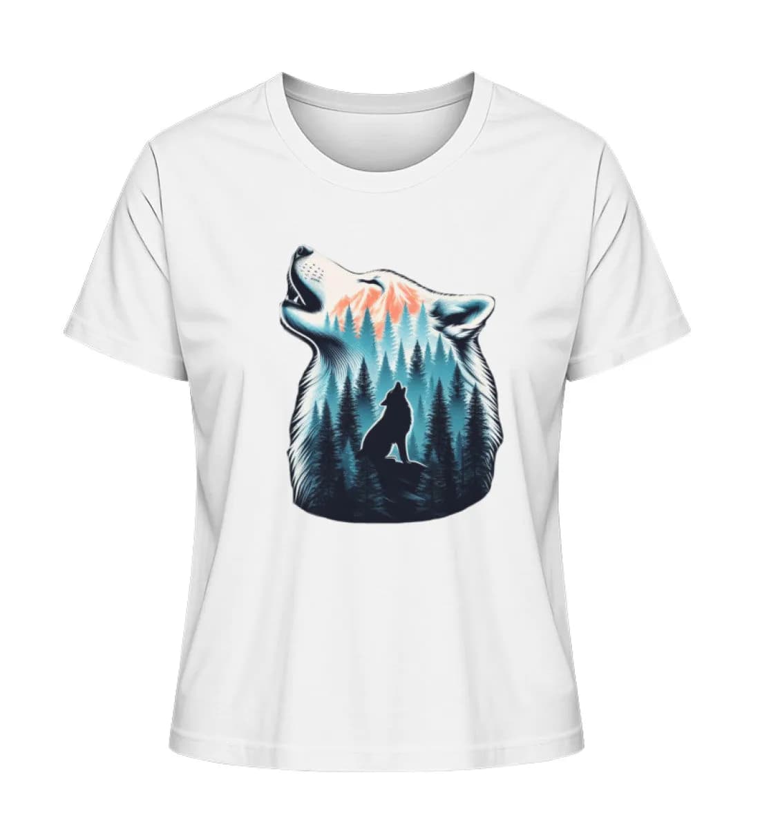 Einsamer Wolf  - Damen Premium Bio Shirt