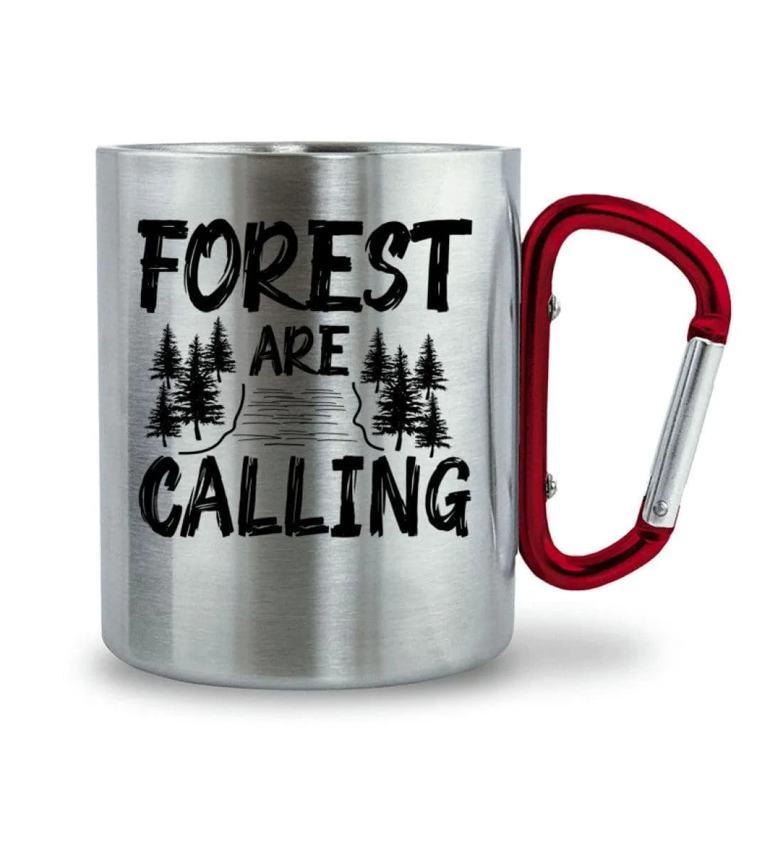 Forest are calling - Edelstahltasse mit Karabinergriff