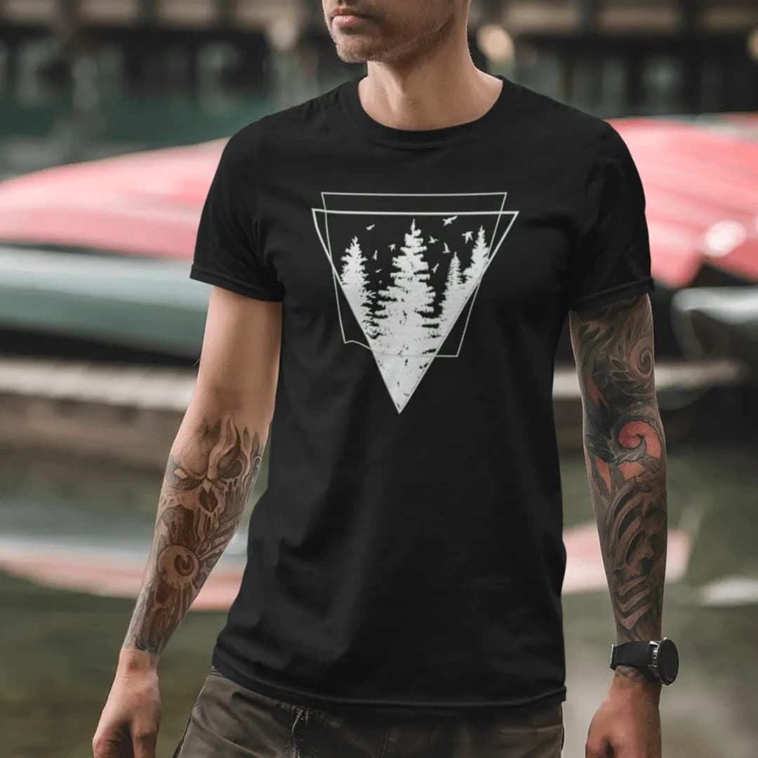 Wald im Dreieck - Herren Premium Bio Shirt