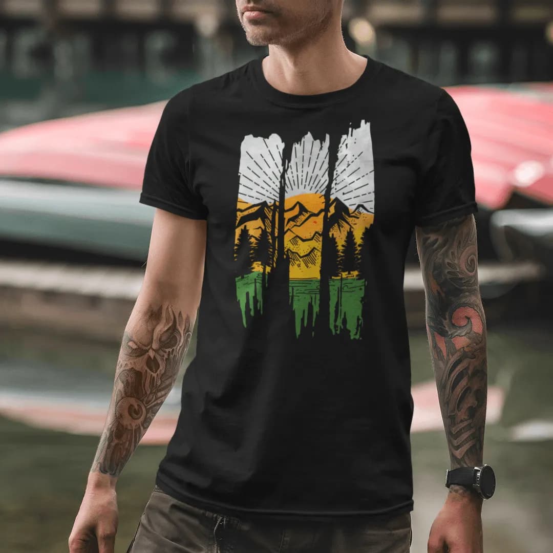 Lovely Nature Brush - Herren Premium Bio Shirt