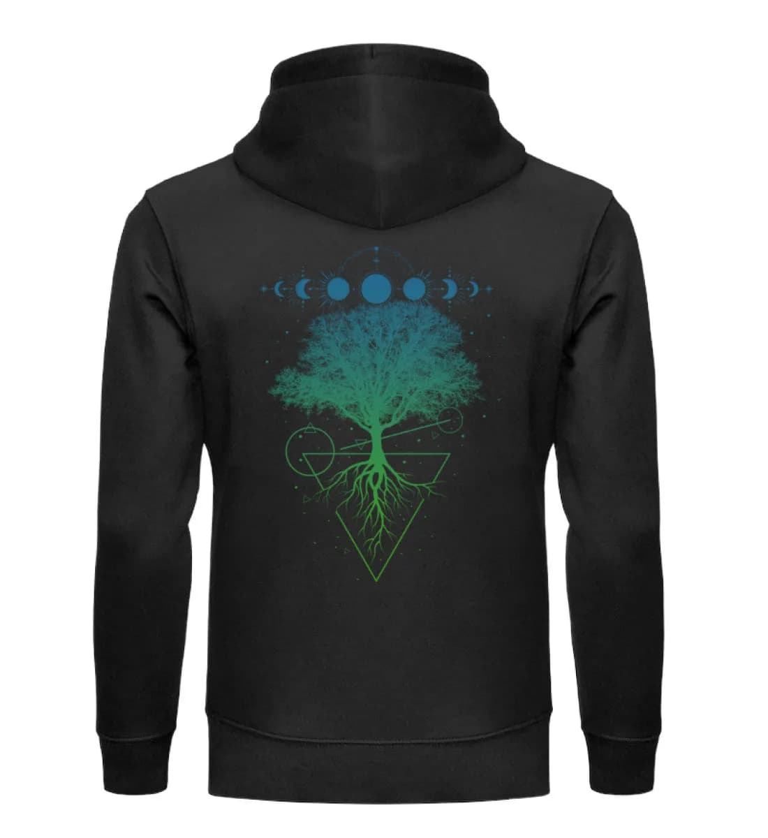 Baum Mondphasen Backprint - Unisex Premium Bio Hoodie