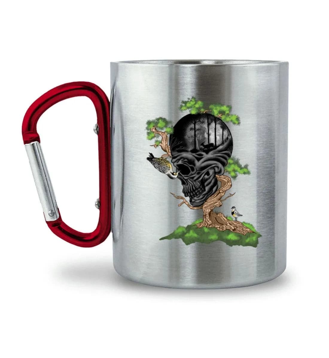 Tree Skull - Edelstahltasse mit Karabinergriff