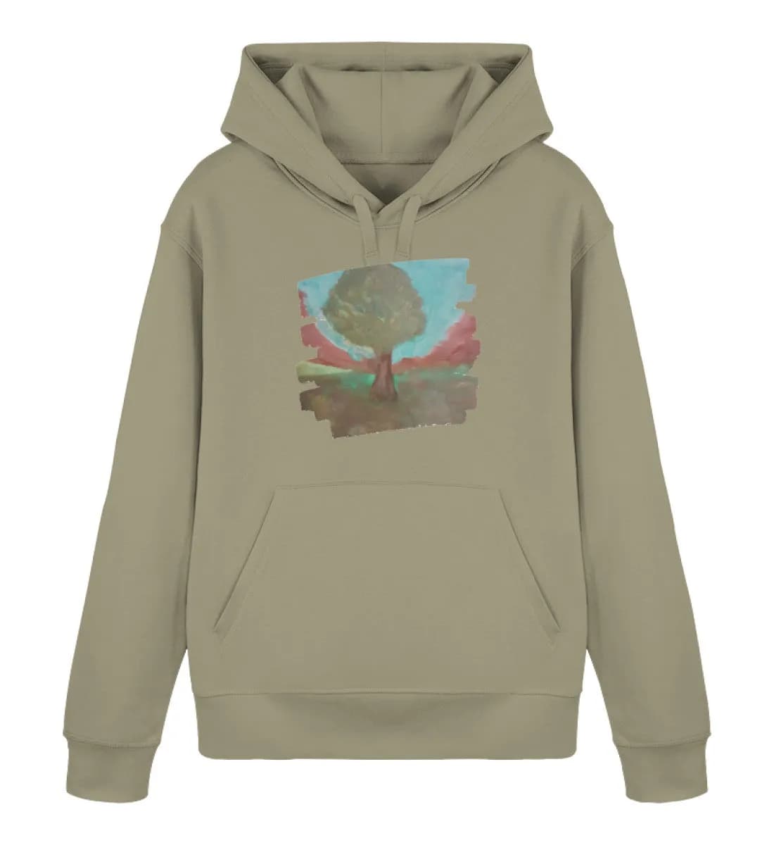 Baum im Tal  - Unisex Basic Bio Hoodie
