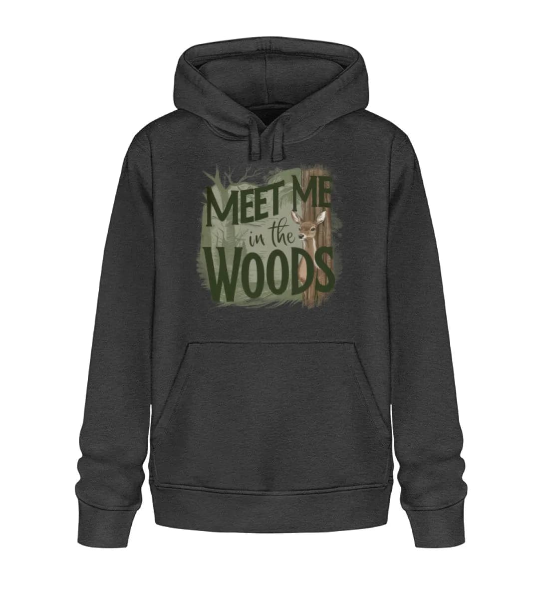 Meet me in the woods deer - Unisex Basic Bio Hoodie