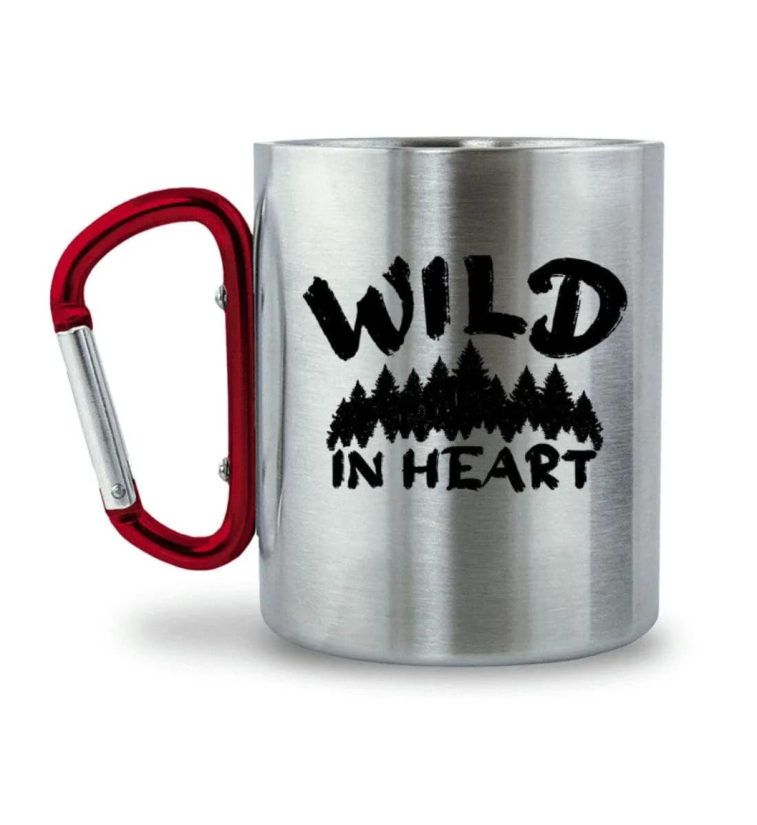 Wild in heart - Edelstahltasse mit Karabinergriff