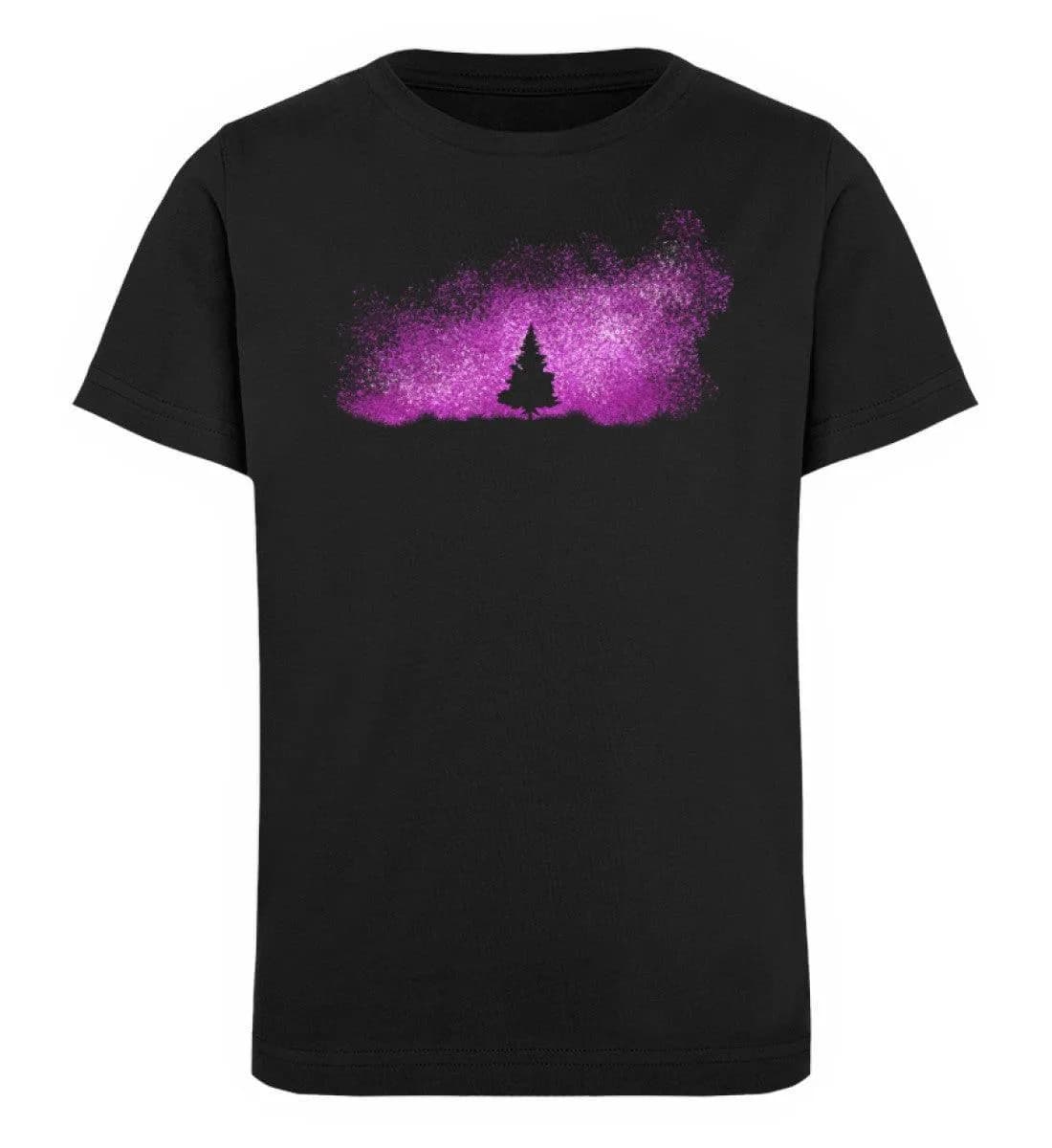Baum im Sternenhimmel pink - Kinder Bio T-Shirt