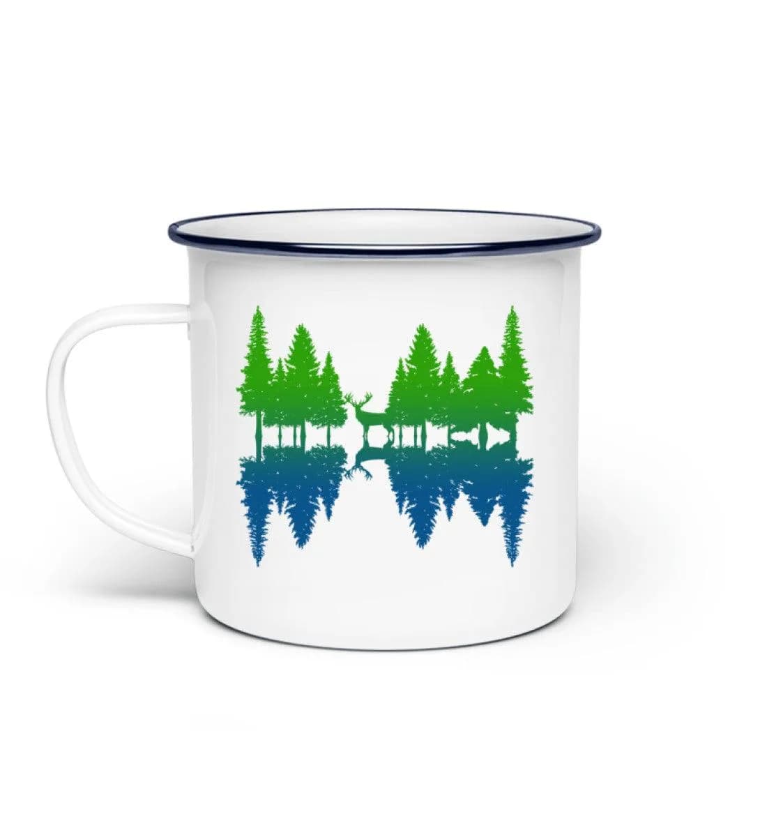 Wald Spiegelung - Emaille Tasse