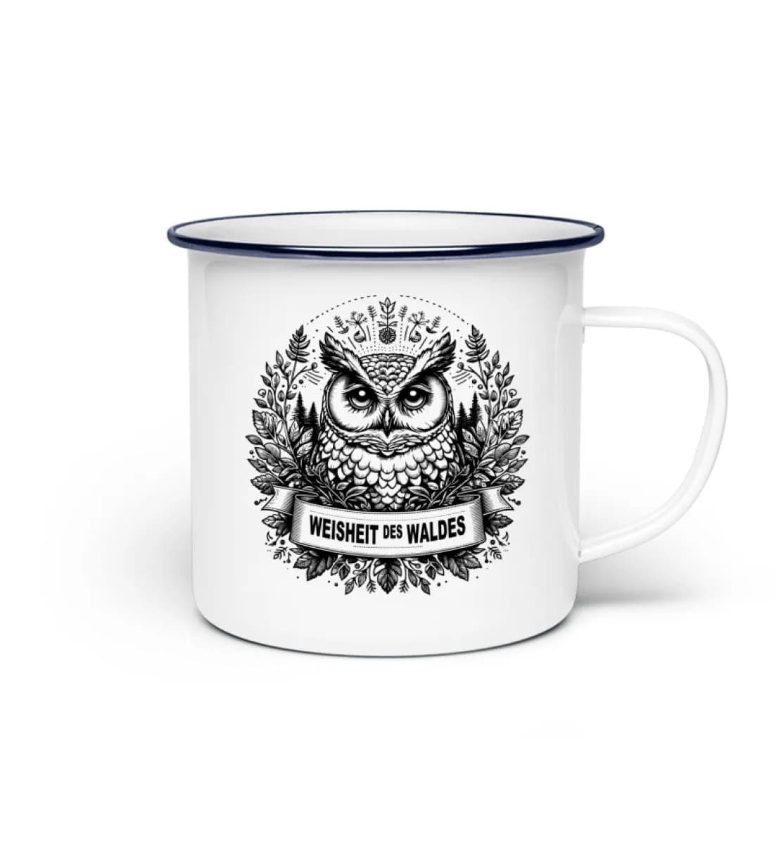 Weisheit des Waldes - Emaille Tasse