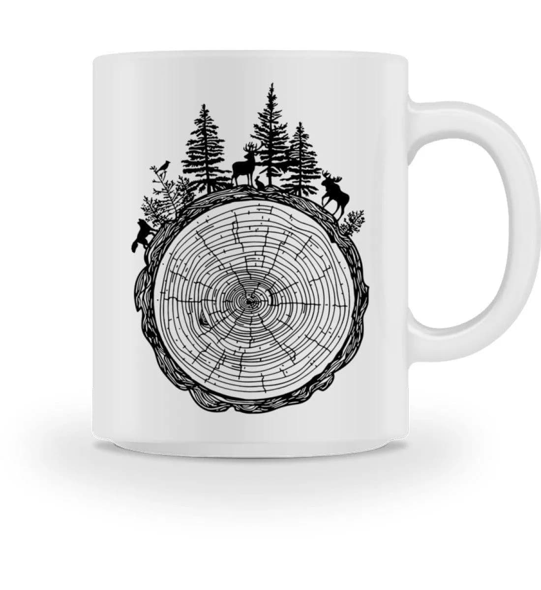 Wald auf Baumquerschnitt - Tasse