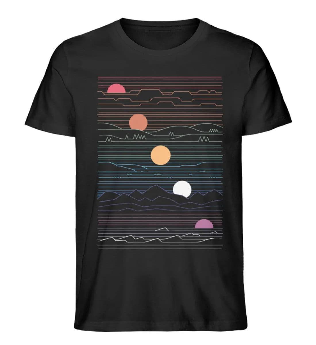 Sonne Berge Linien - Herren Premium Bio Shirt