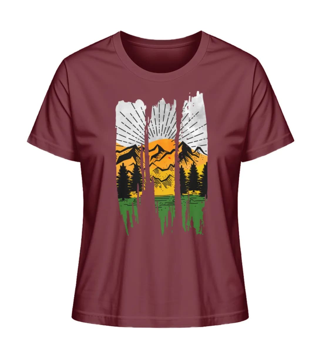 Lovely nature brush - Damen Premium Bio Shirt