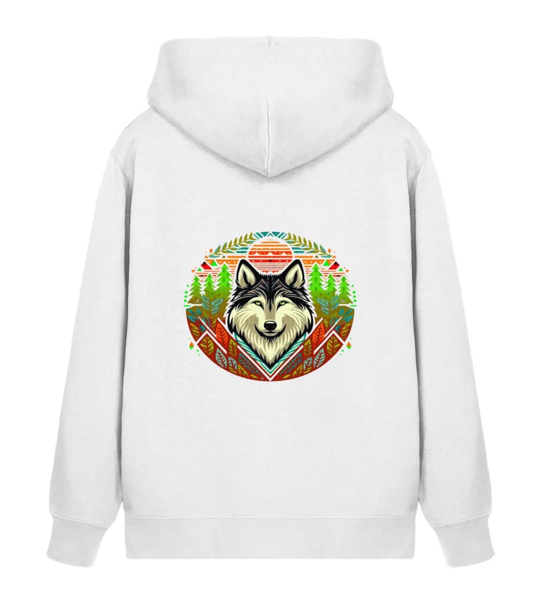 Der Wolf in den Bergen  - Unisex Organic Zipper