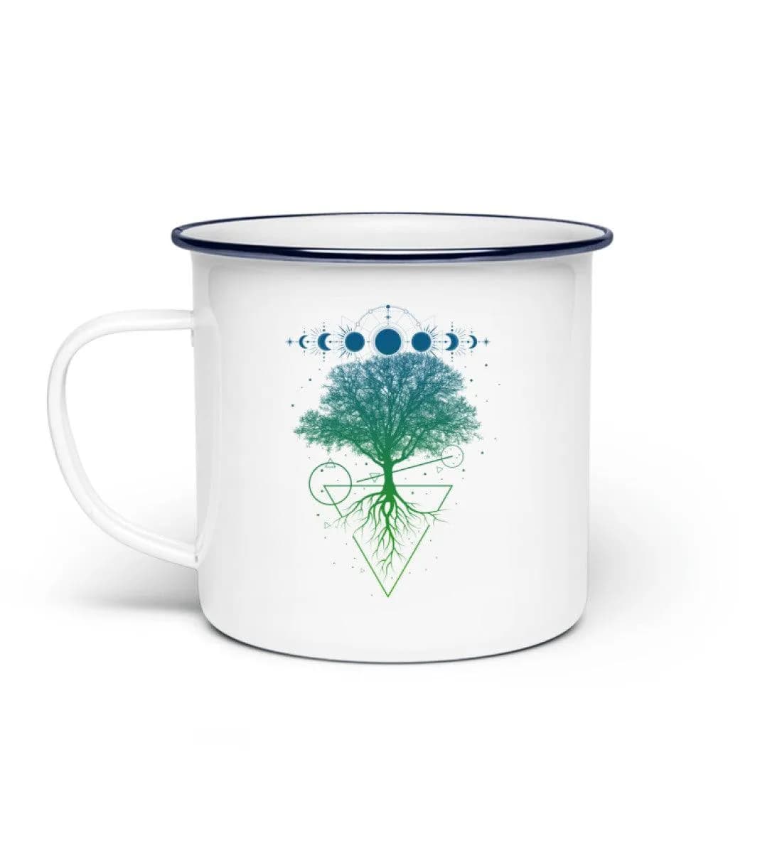 Baum Mondphasen - Emaille Tasse