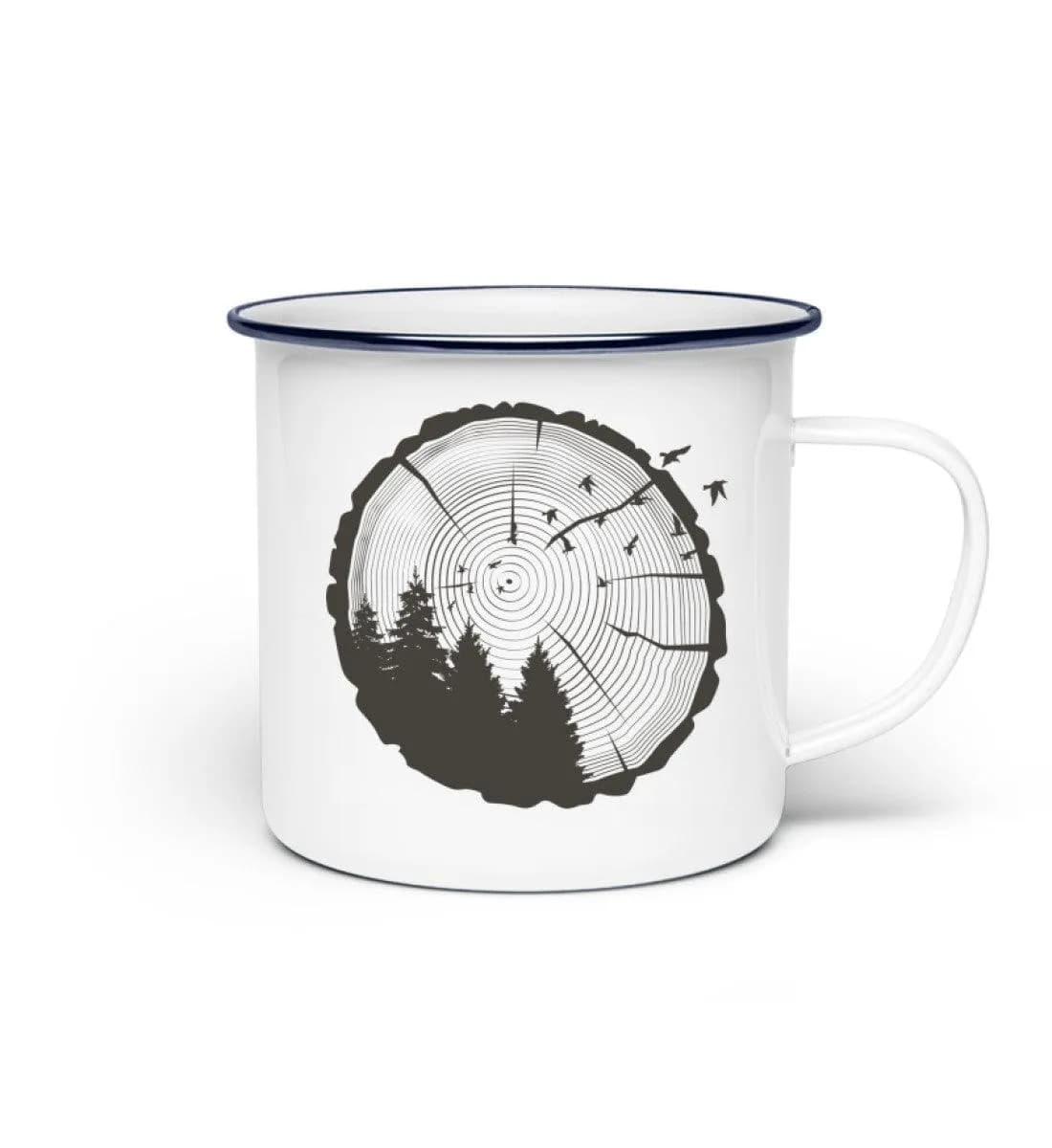 Wald im Stamm - Emaille Tasse
