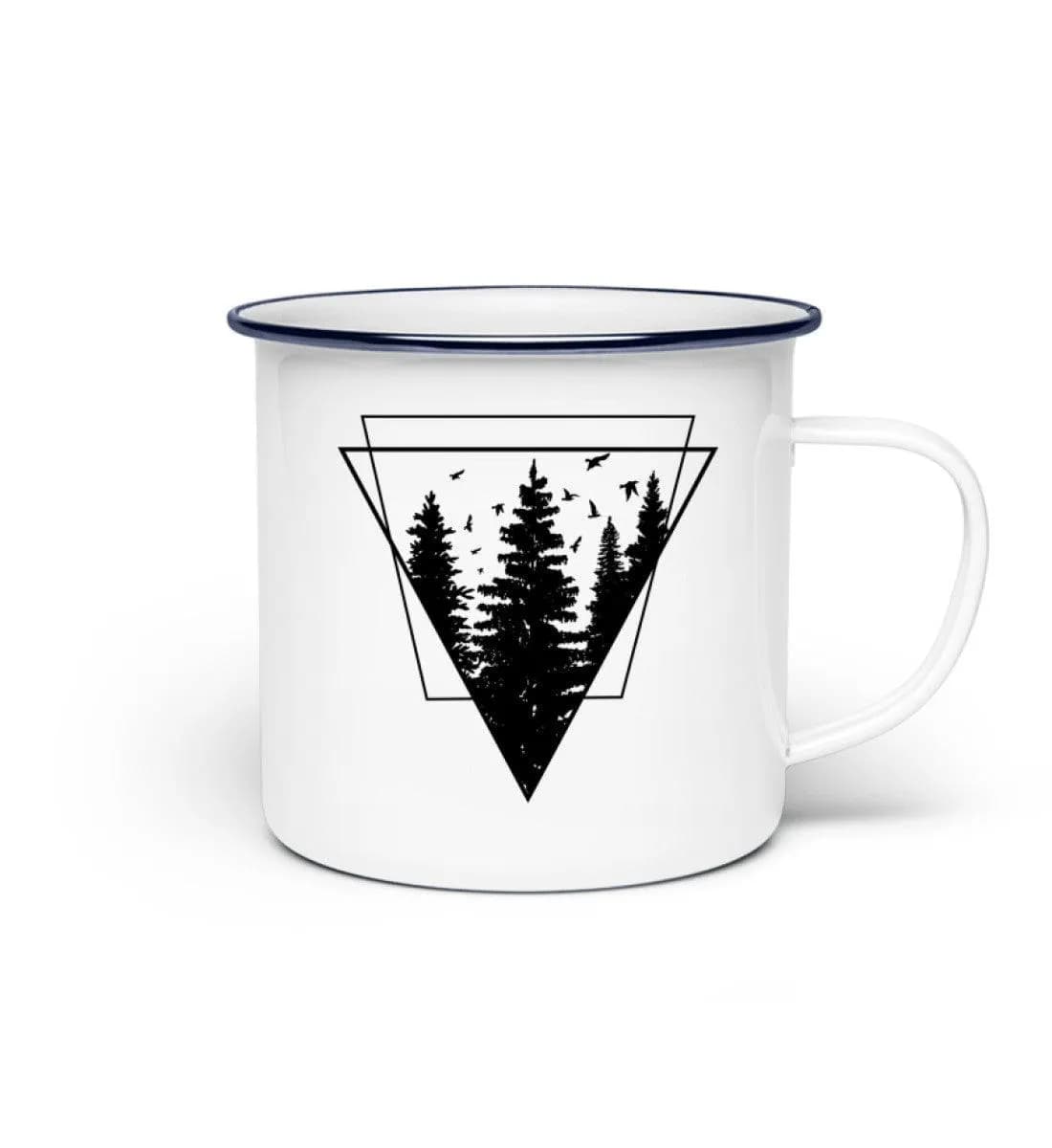 Wald im Dreieck - Emaille Tasse