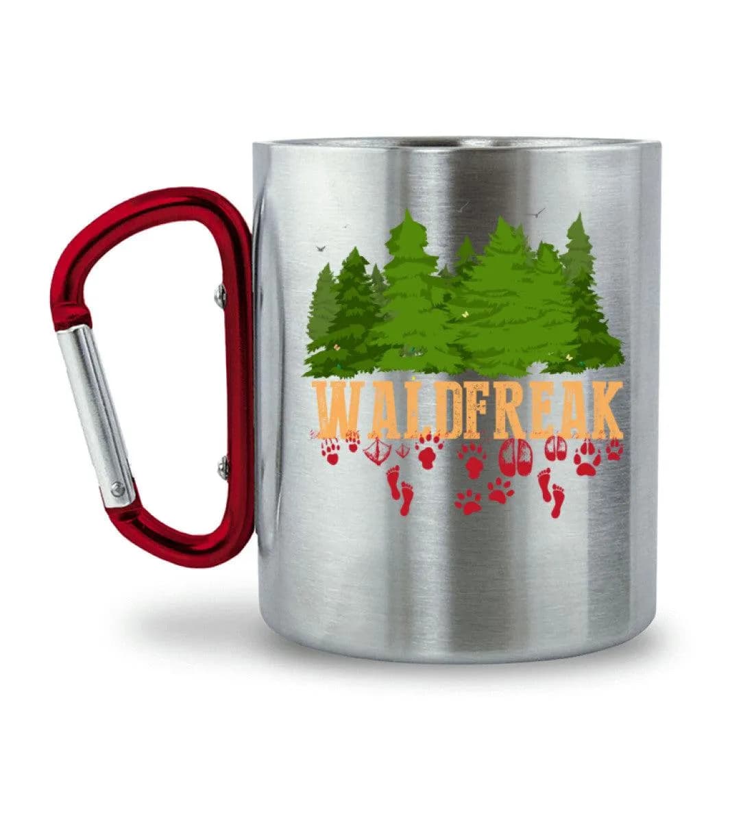 Waldfreak - Edelstahltasse mit Karabinergriff