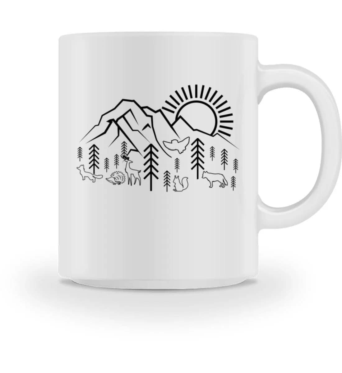 Berge Sonne Tiere - Tasse