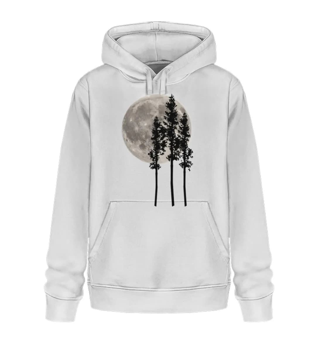 Drei Bäume im Vollmond - Unisex Basic Bio Hoodie