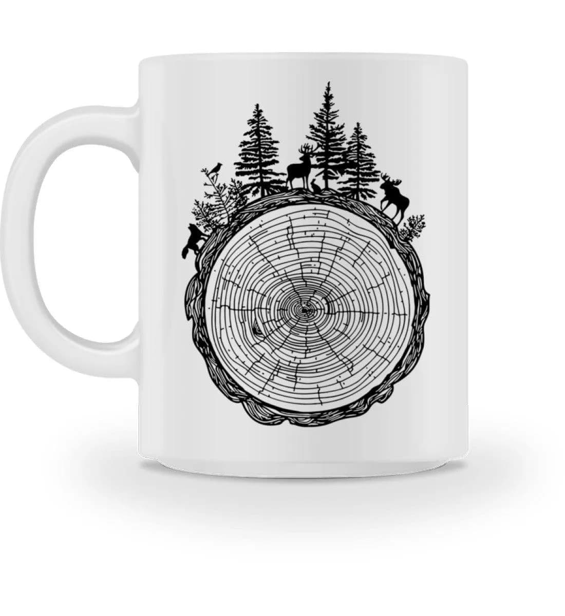 Wald auf Baumquerschnitt - Tasse