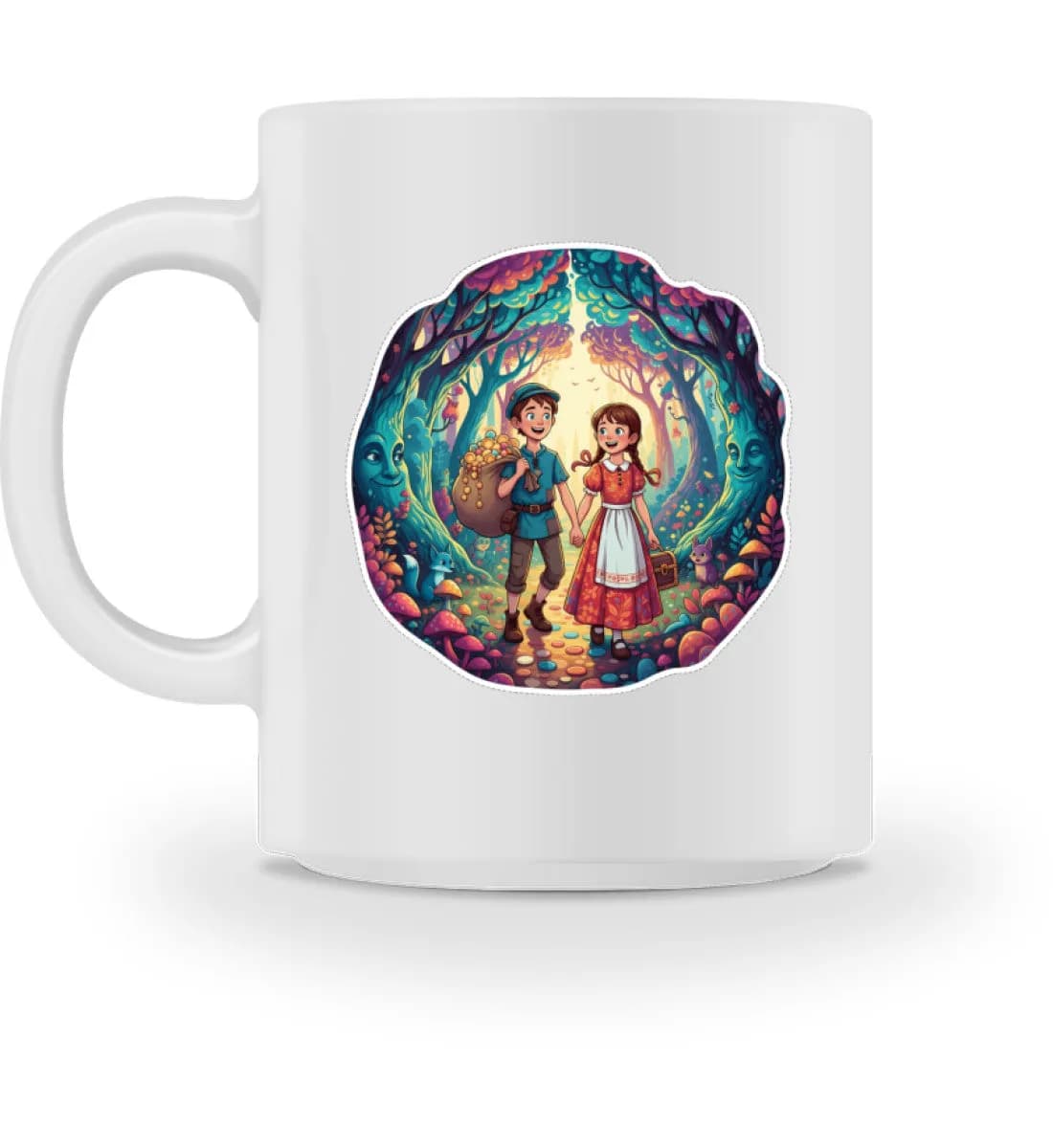 Hänsel und Gretel entkamen der Hexe  - Tasse