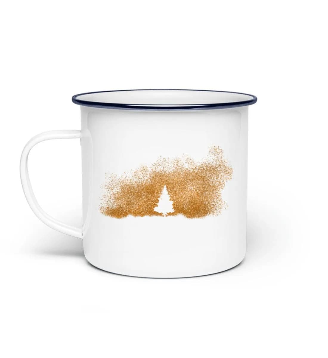 Baum im Sternenhimmel - Emaille Tasse