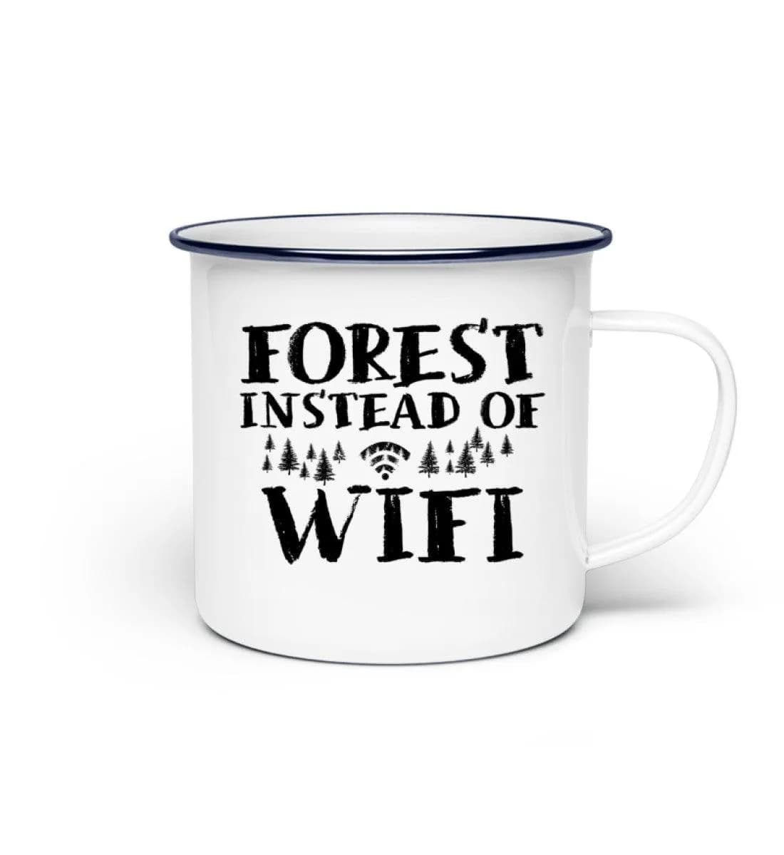 Instead of Wifi - Emaille Tasse