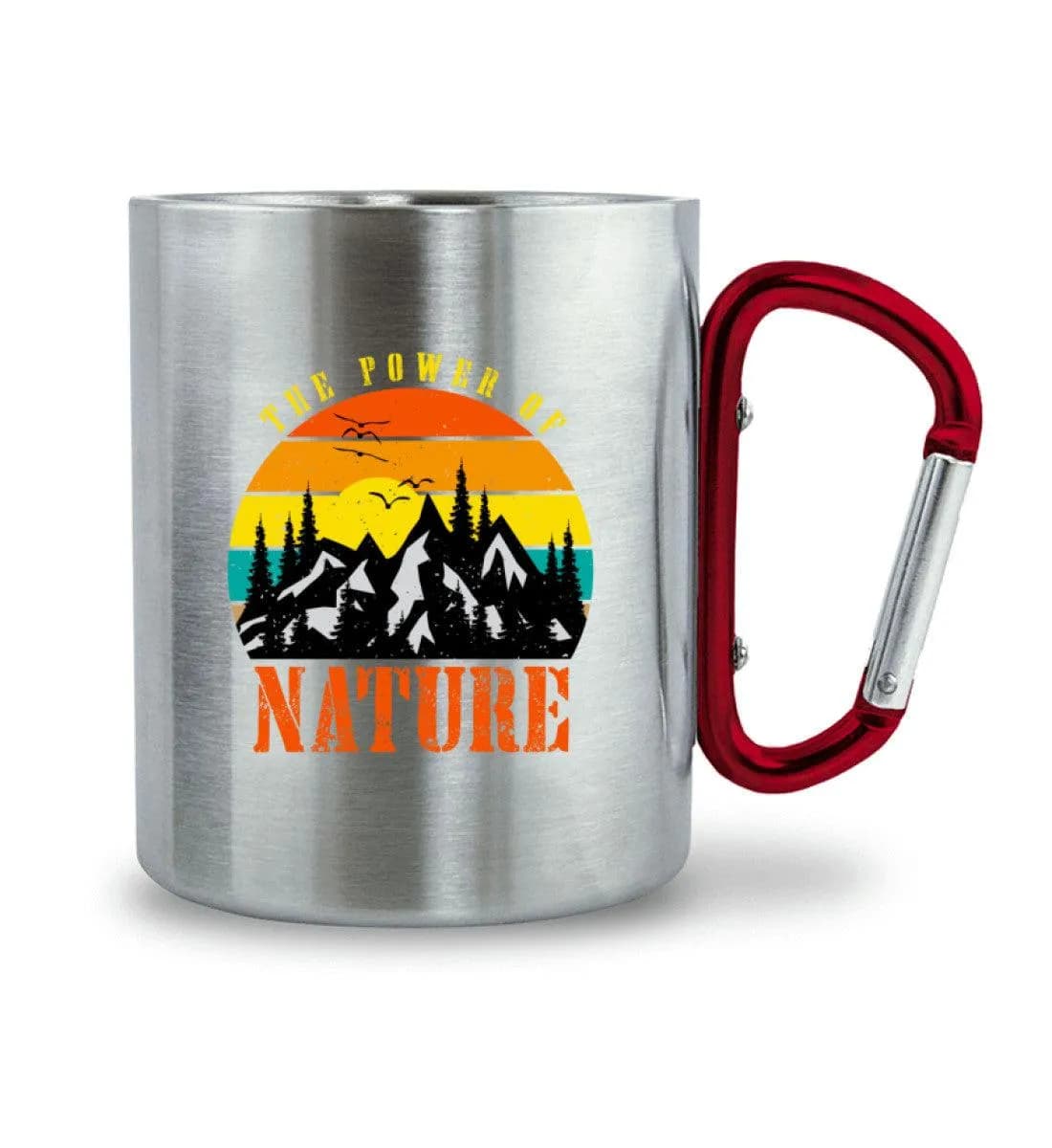 The Power of Nature - Edelstahltasse mit Karabinergriff