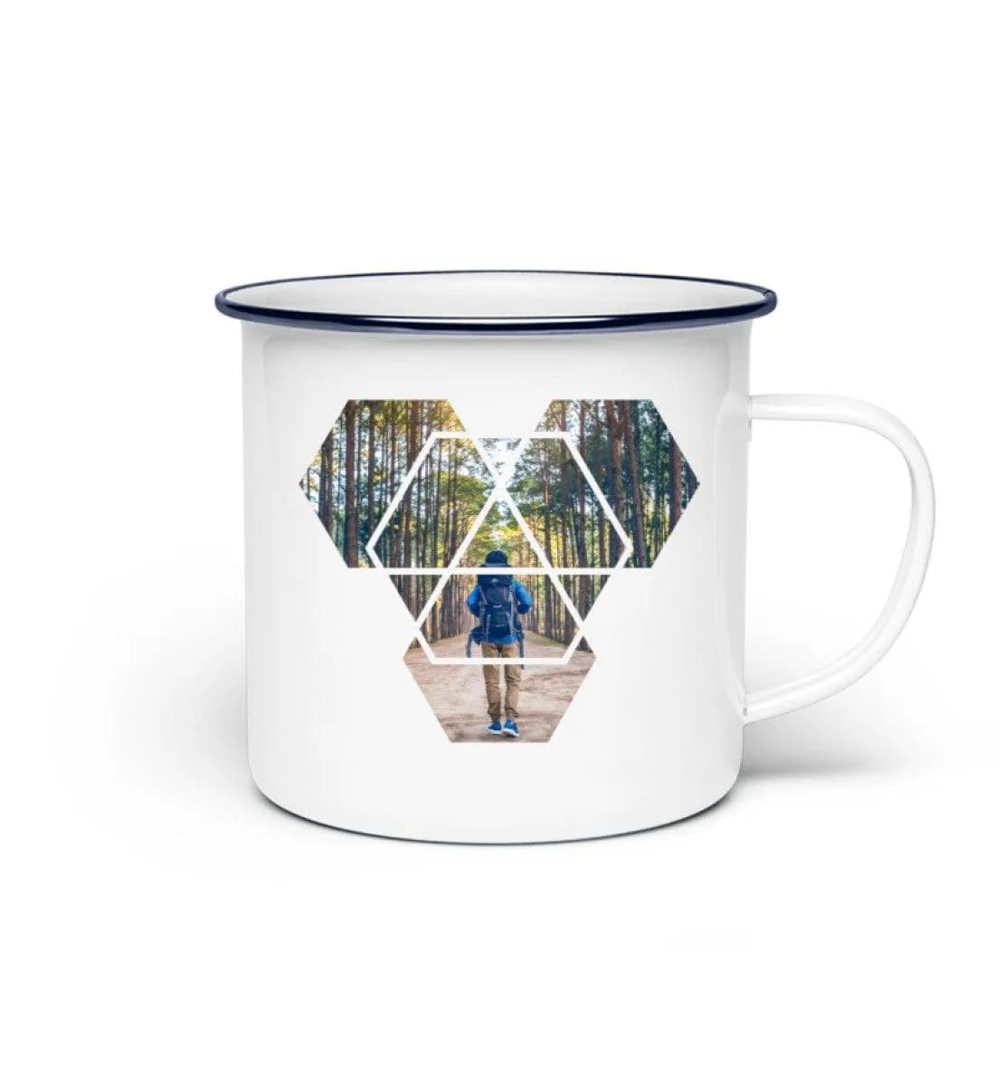 Hexagone - Emaille Tasse
