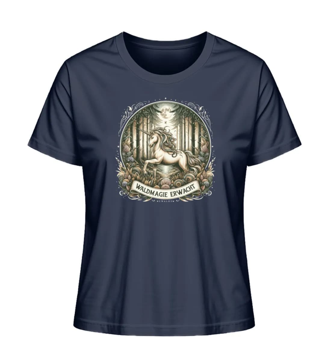 Einhorn Waldmagie erwacht - Damen Premium Bio Shirt