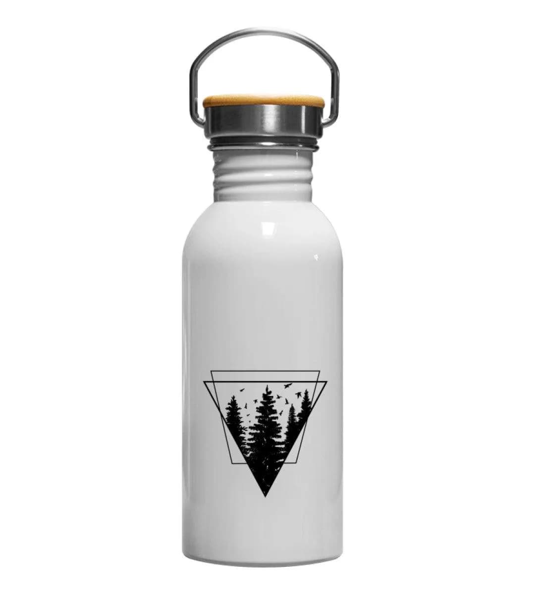 Wald im Dreieck - Edelstahl Trinkflasche