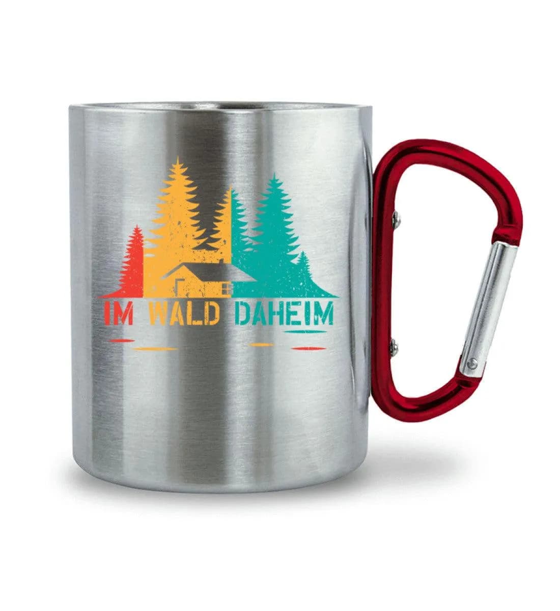 Im Wald daheim - Edelstahltasse mit Karabinergriff