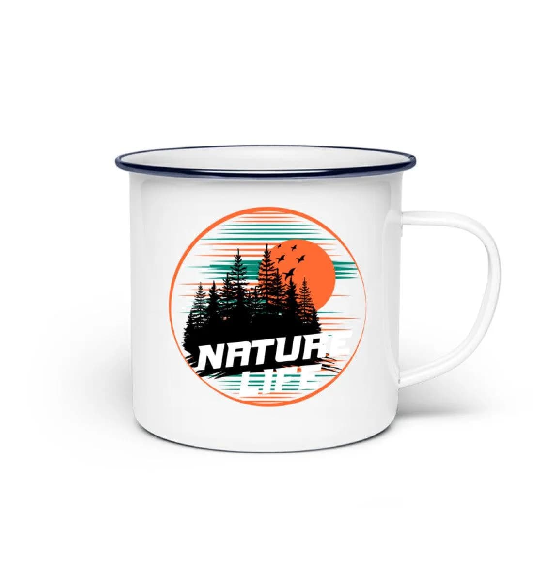 Nature Life Circle - Emaille Tasse