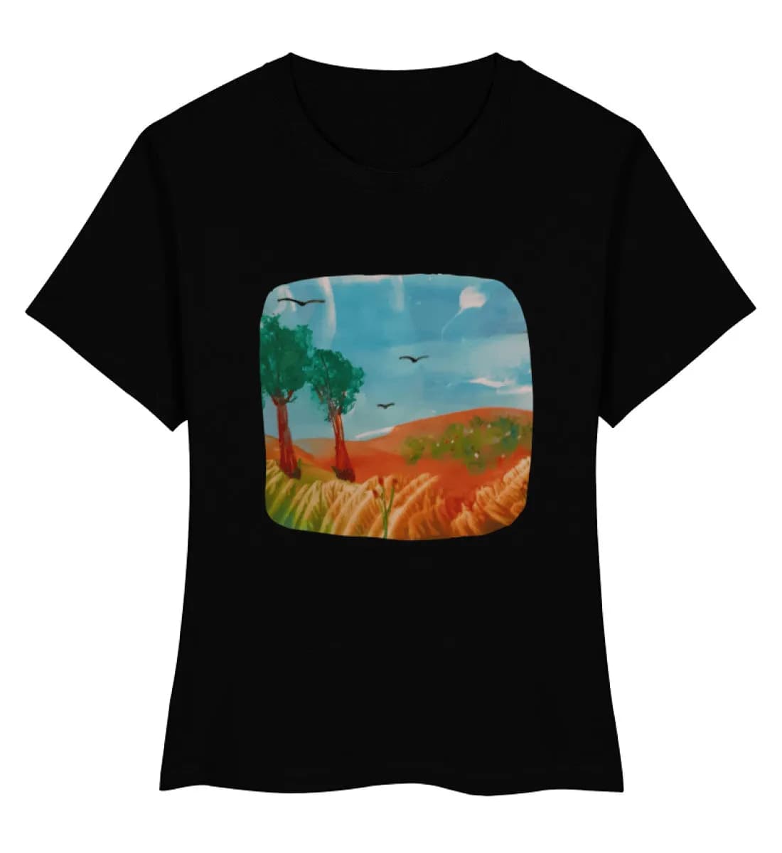 Kunst zum Anfassen friedliche Szene  - Damen Premium Bio Shirt