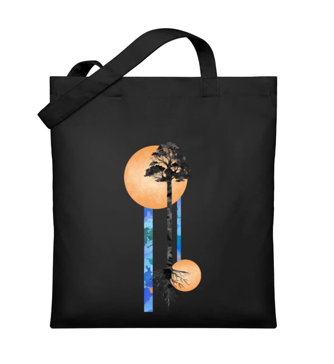 Long Watercolor tree - Organic Jutebeutel