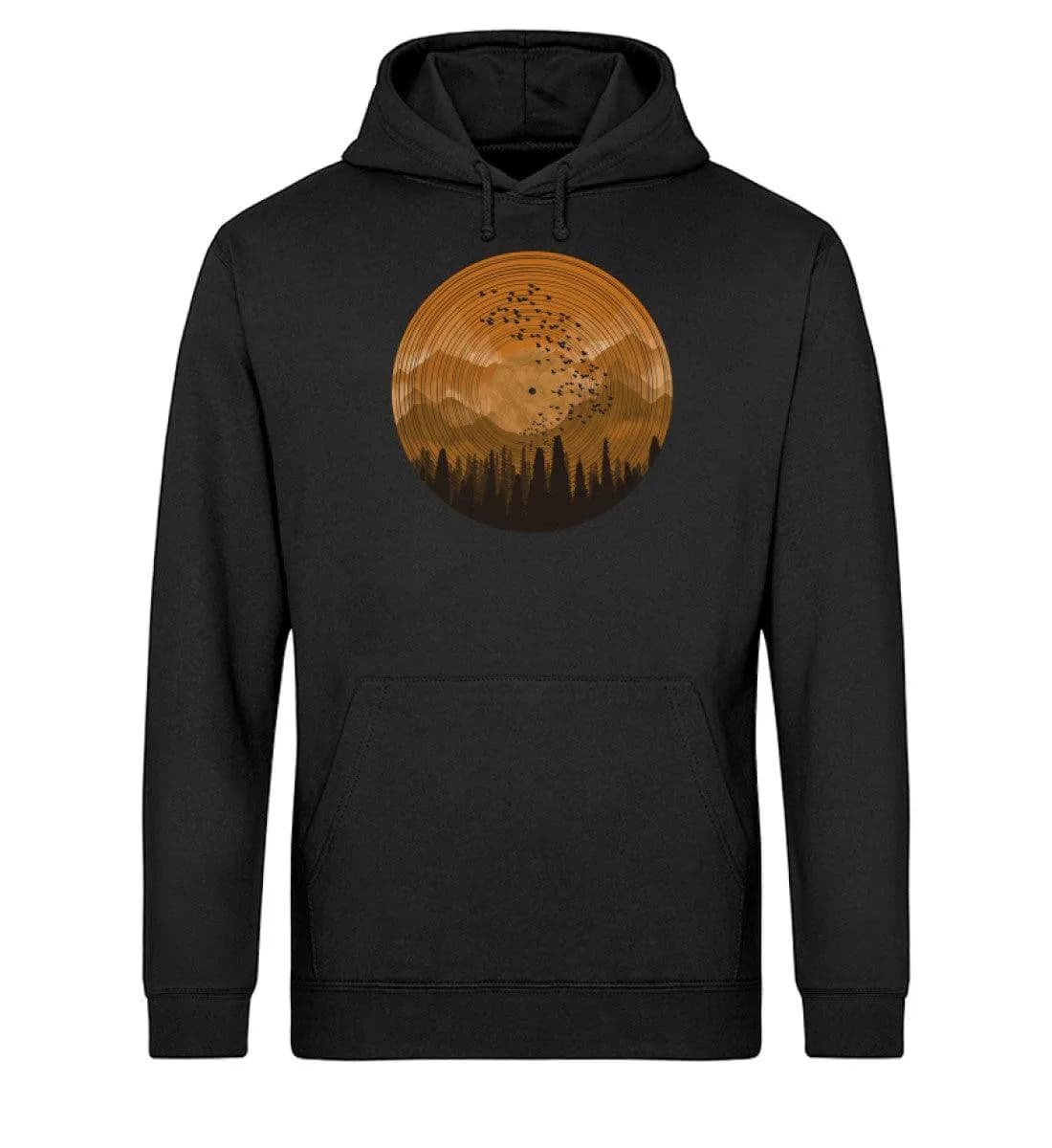 Wald auf Schallplatte orange - Unisex Basic Bio Hoodie