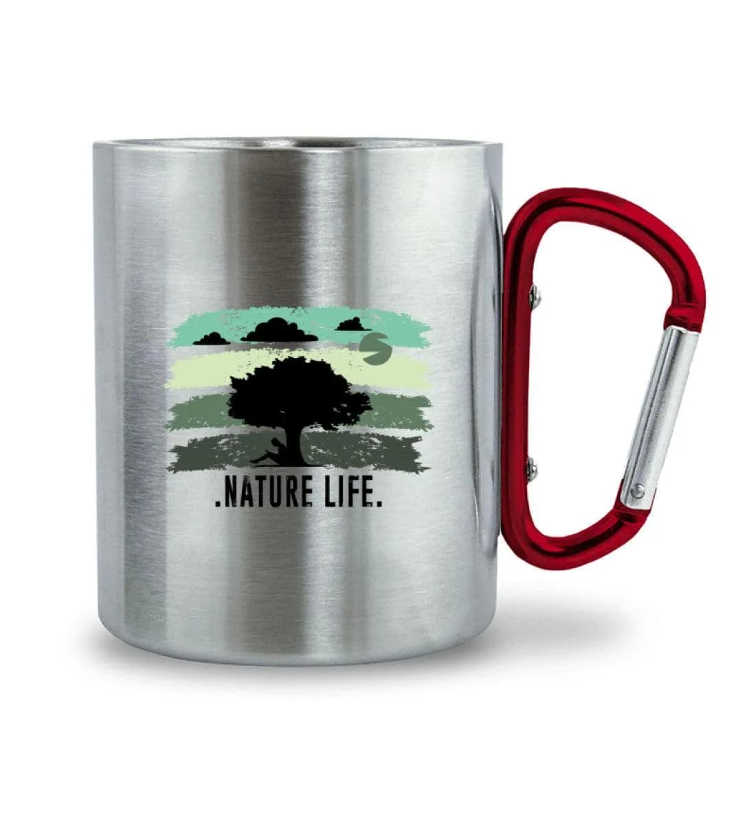 Nature Life Tree - Edelstahltasse mit Karabinergriff
