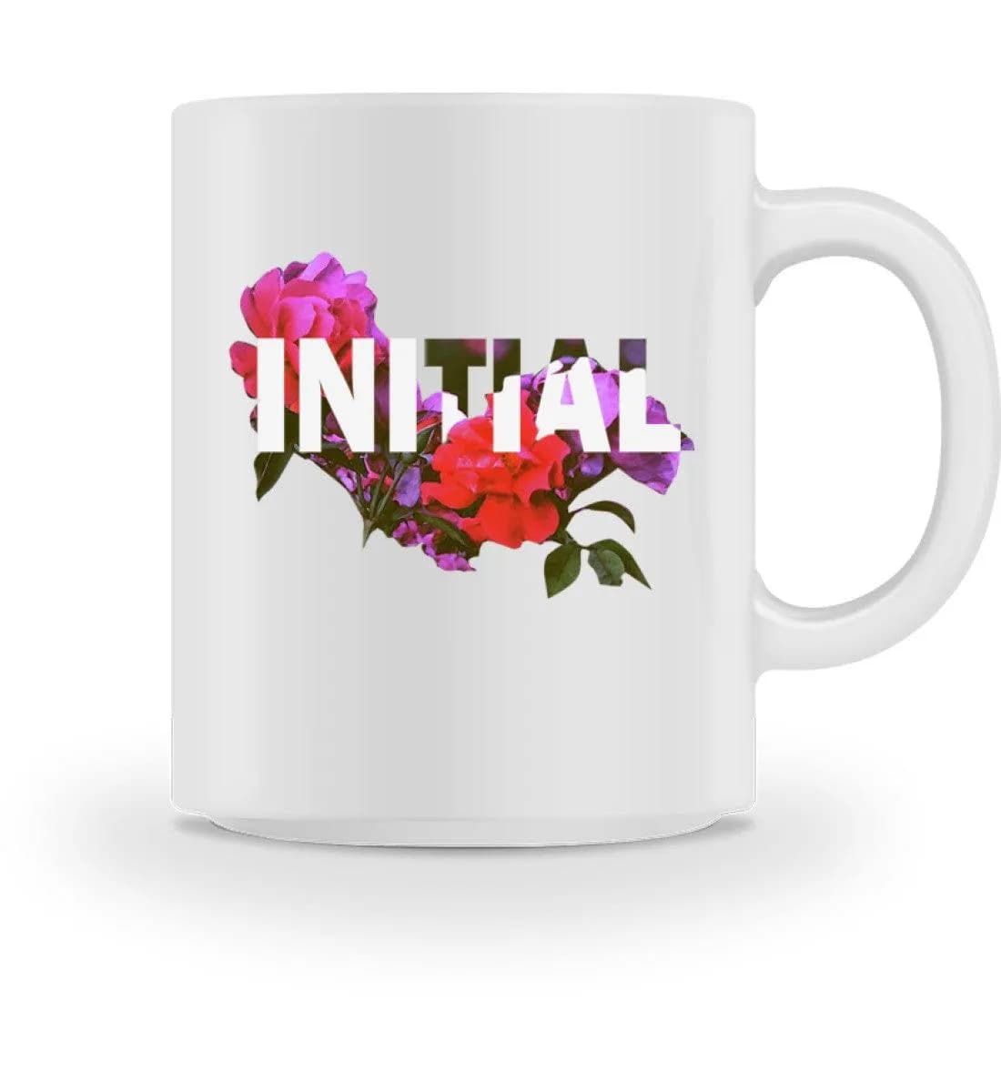 Initial Flowers - Tasse