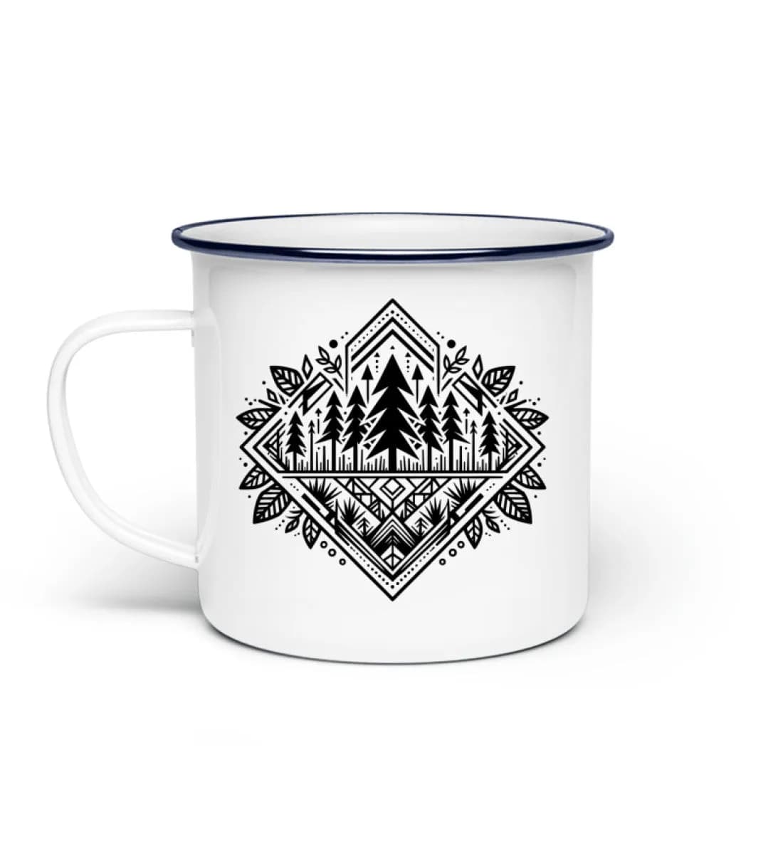 Pine trees - Emaille Tasse