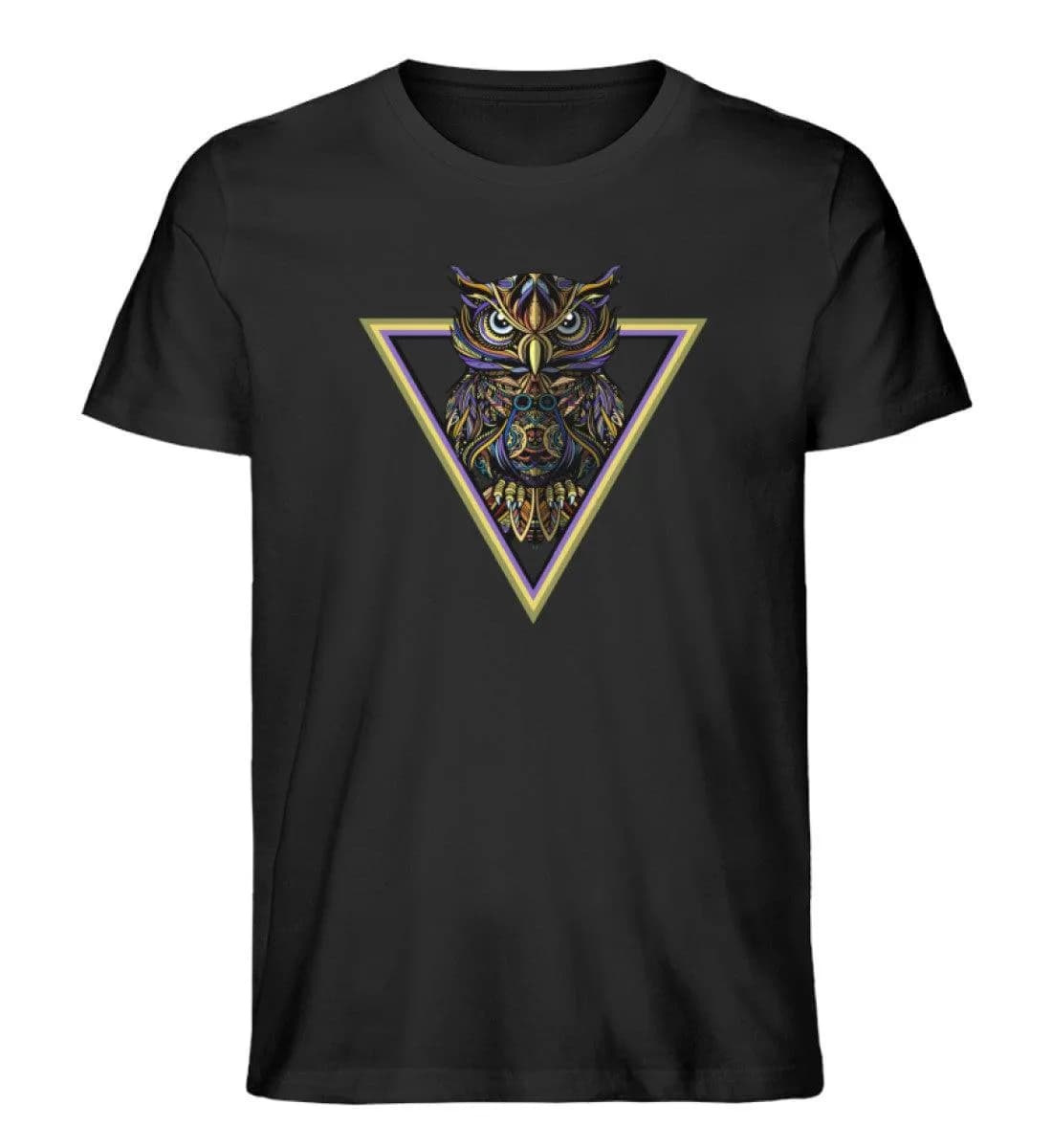 Eule im Dreieck - Herren Premium Bio Shirt