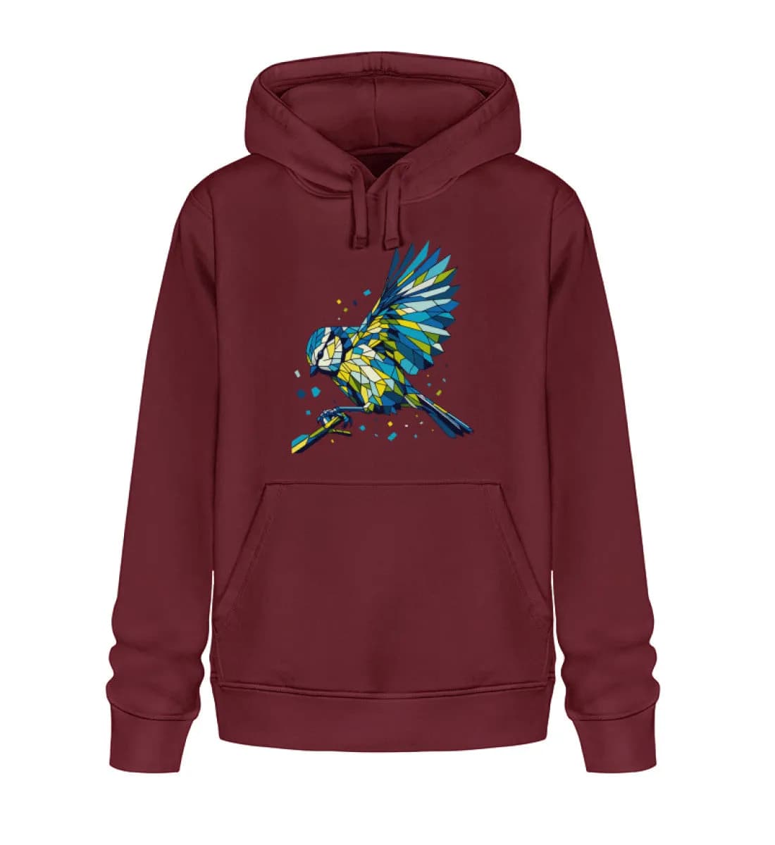 Blaumeise Polygon bunt - Unisex Basic Bio Hoodie