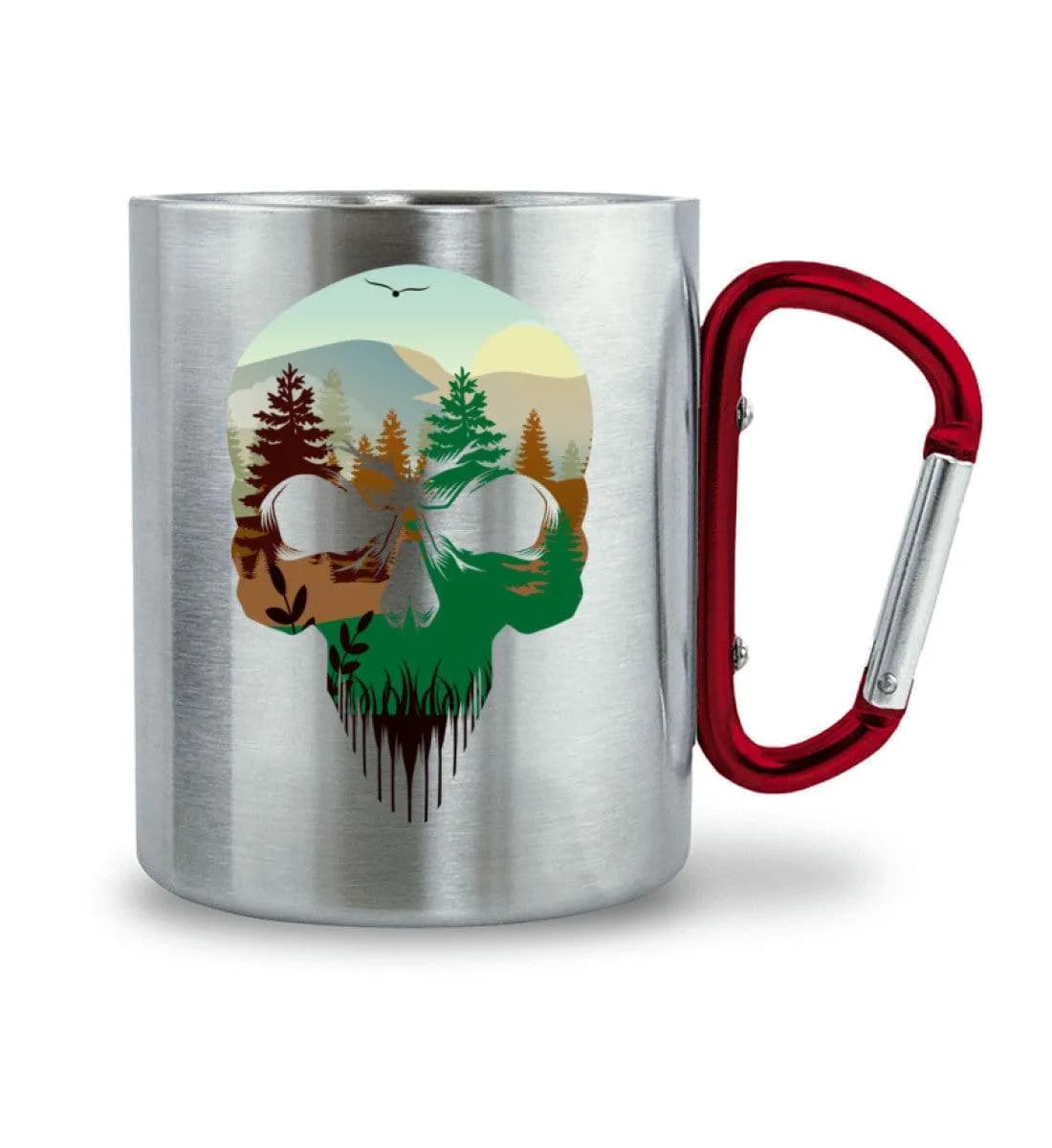 Wald Totenkopf - Edelstahltasse mit Karabinergriff