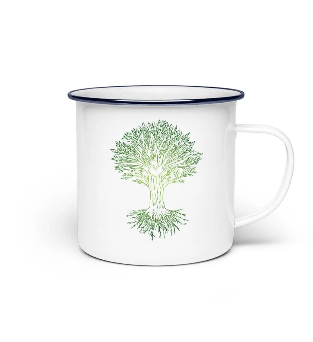 Herzbaum - Emaille Tasse