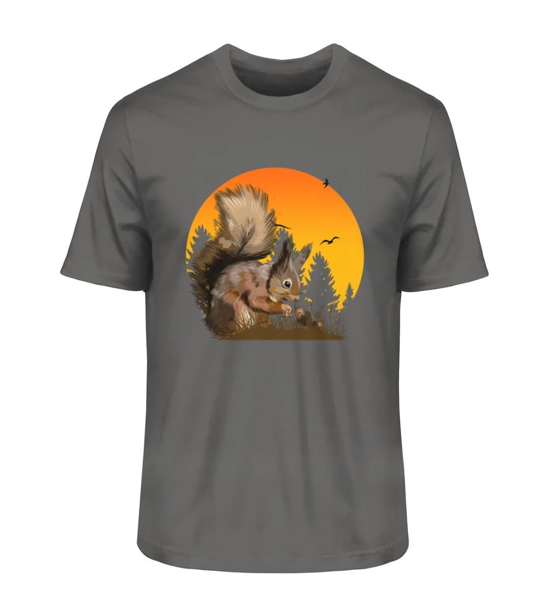 Eichhörnchen im Sonnenuntergang  - Herren Premium Bio Shirt