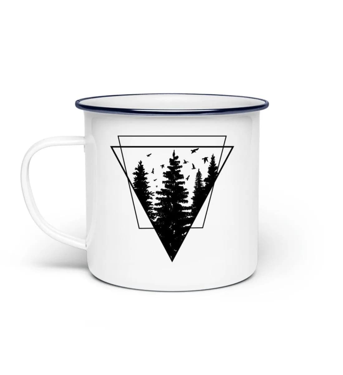 Wald im Dreieck - Emaille Tasse