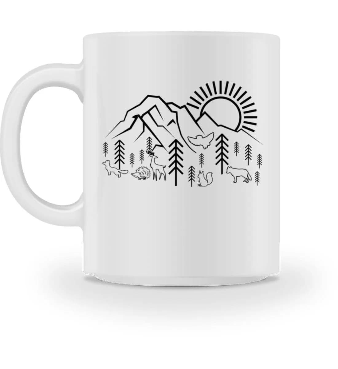 Berge Sonne Tiere - Tasse