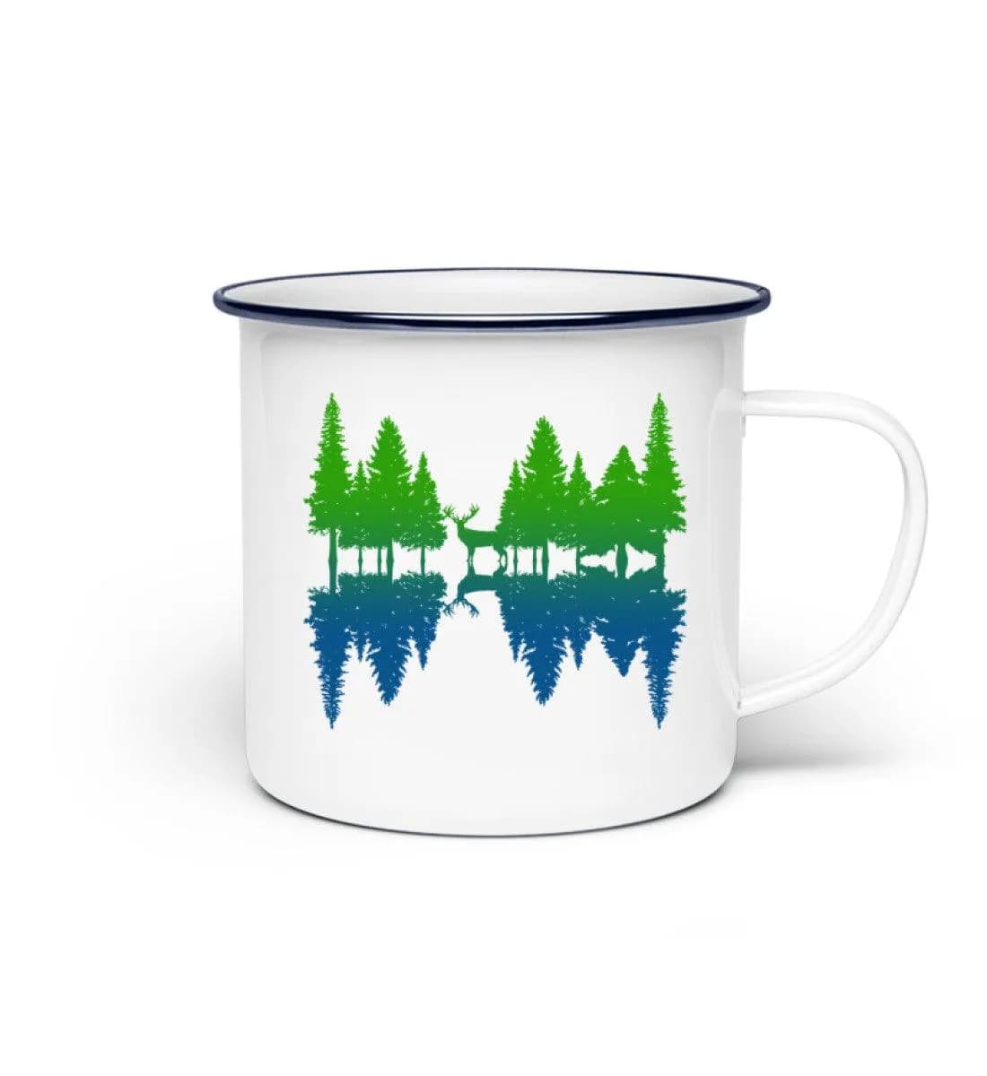 Wald Spiegelung - Emaille Tasse