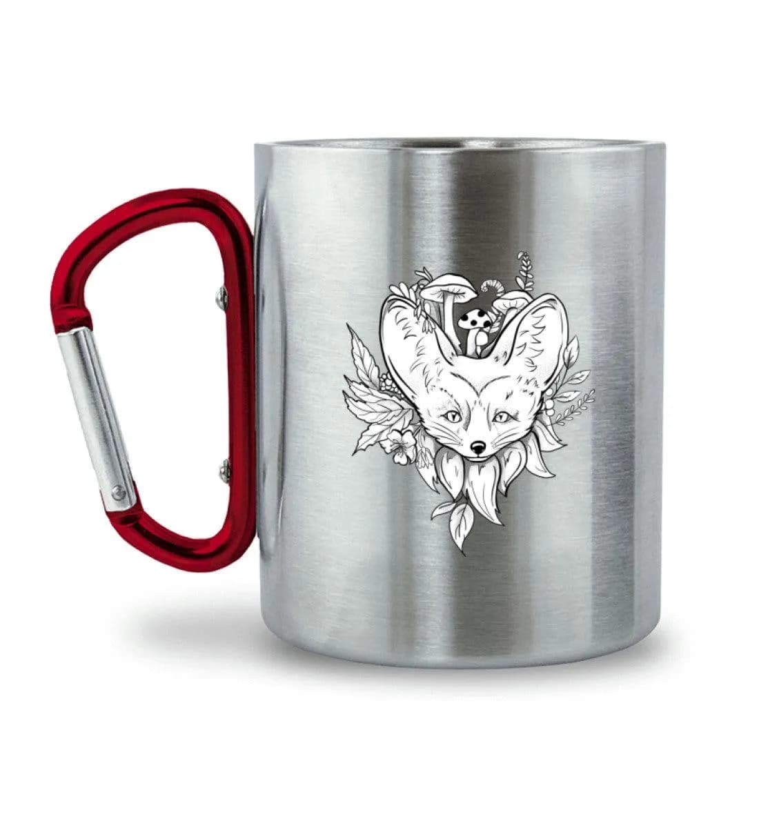 Wüstenfuchs - Edelstahltasse mit Karabinergriff